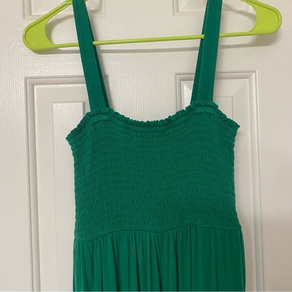 Isabel Maternity by Ingrid & Isabel Dark Green Smocked Jumpsuit - Picture 2 of 7